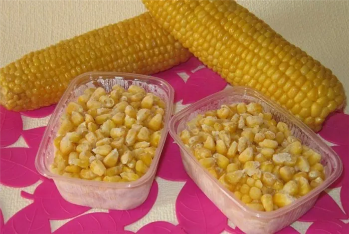 Замораживание кукурузы