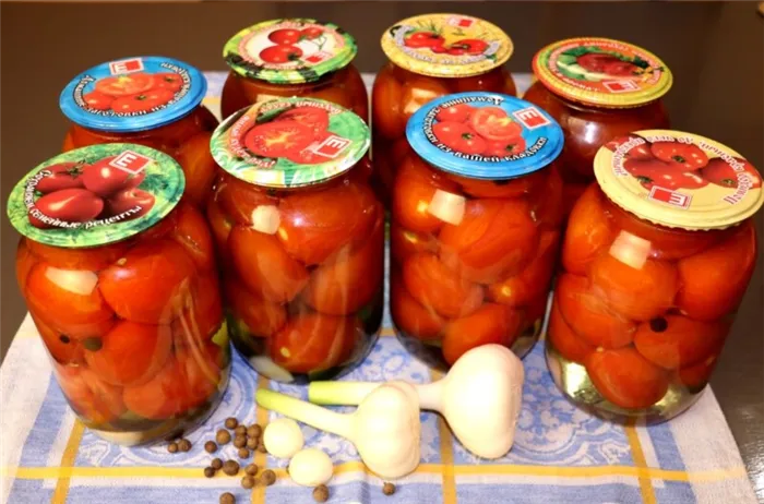 Вкусные маринованные помидоры на зиму в 1-литровых банках
