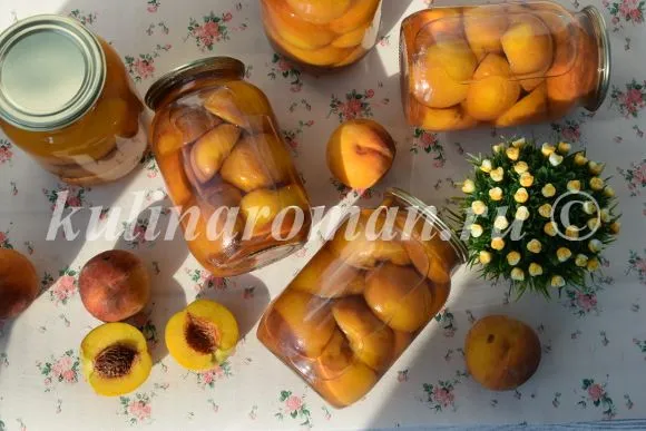 Персики в зимнем сиропе