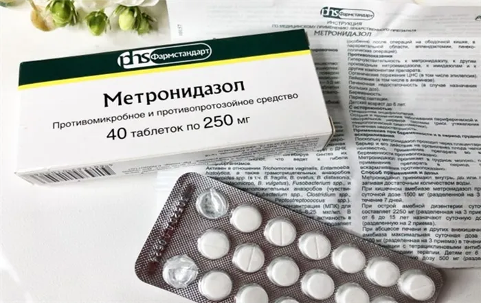 Таблетки метронидазола
