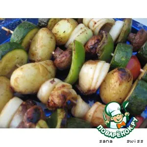 Рецепт: вегетарианский шашлык или овощи на гриле