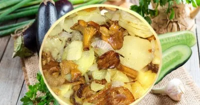 Тушеный картофель с редькой