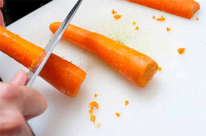 Мытье моркови