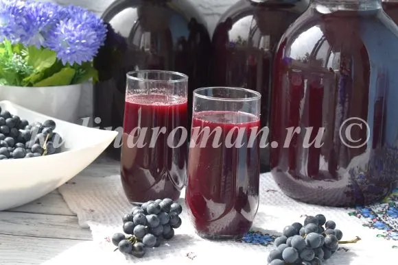 вкусный виноградный сок на зиму