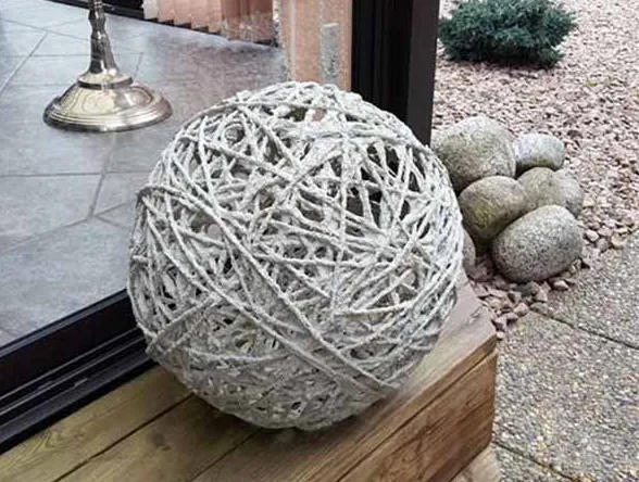 как сделать ажурный шар из бетона