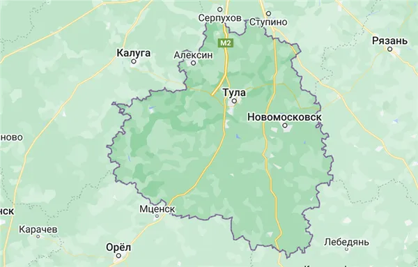 Карта Тульской области