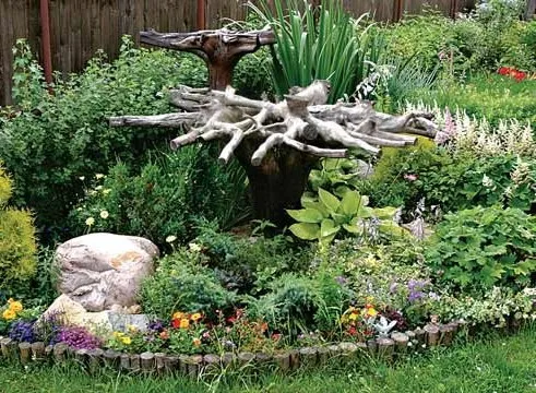 Рутарий в ландшафтном дизайне: корни и коряги на даче в саду (25 фото)
