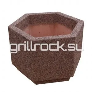 Вазон “Доминик” из бетона (для улицы ) с крошкой натурального камня (мрамор, гранит, гравий)